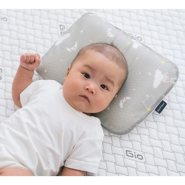 【GIO Pillow】超透氣護頭型嬰兒枕 枕頭2入組 S+M號(嬰兒枕頭 新生兒枕頭 水洗枕頭 透氣枕)