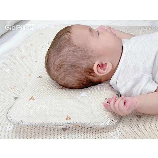 【GIO Pillow】超透氣護頭型嬰兒枕 枕頭2入組 S+M號(嬰兒枕頭 新生兒枕頭 水洗枕頭 透氣枕)