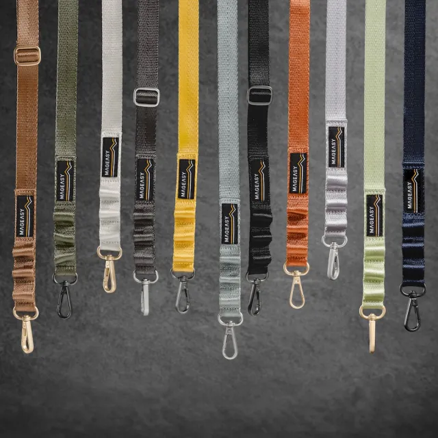 【MAGEASY】iPhone/安卓 手機掛繩掛片組 STRAP 20mm(手機掛繩+掛繩夾片)