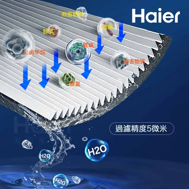 【Haier 海爾】反沖洗中央淨水罐20吋(HR-CWP20-VACF)