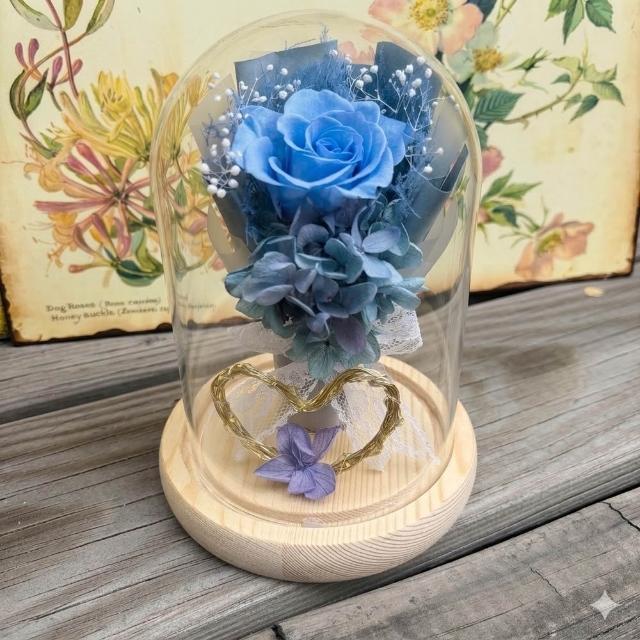 【OSTARA FLORIST 奧斯塔拉花藝】冰藍物語(日本進口永生花材、情人節、生日禮物、值得紀念的日子)