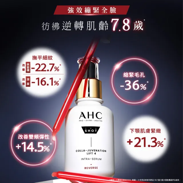 【AHC】醫美科研雙波抗老膠原彈潤組_精華40ml+活膚霜50ml(膠原蛋白/臉部保養)