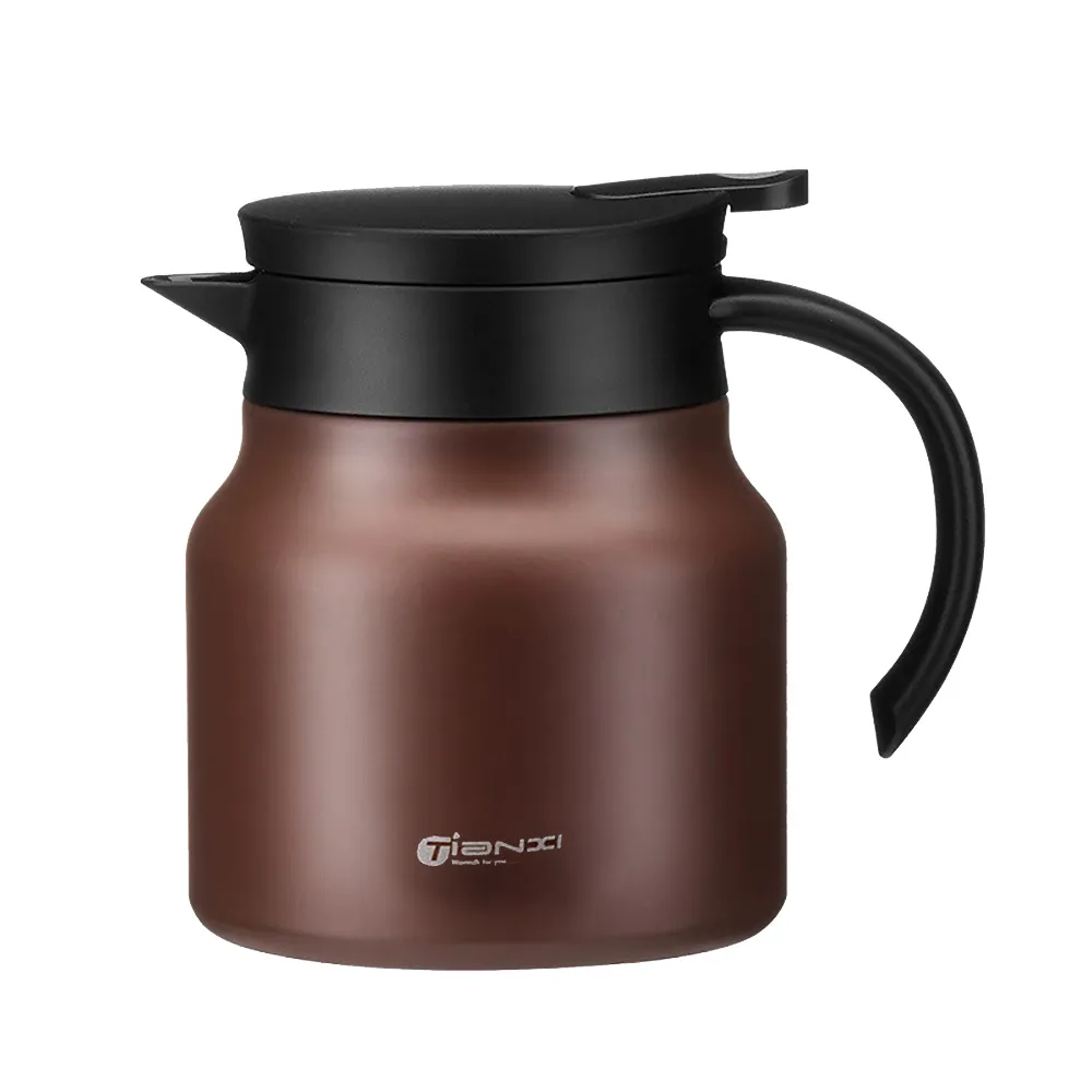 【巧可】陶瓷內膽開水壺 按壓式茶水分離式燜茶壺 泡茶壺 燜茶壺 果茶壺 保溫壺800ml