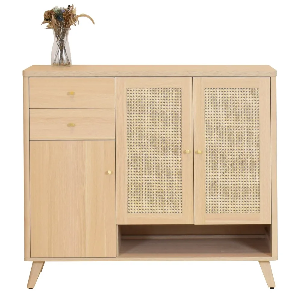 【WAKUHOME 瓦酷家具】Audrey日系藤編4尺鞋櫃B001-H682