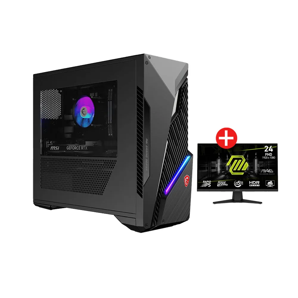 【MSI 微星】+24型200Hz螢幕★i5 RTX5060Ti 電競電腦(Infinite S3/i5-14400F/16G/1TB SSD/W11H)