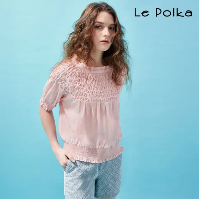 【Le Polka】維多利亞手工褶上衣-女