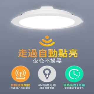 【DanceLight 舞光】LED 微波感應崁燈 16W 15CM 全電壓 快速安裝 散熱佳(白光/自然光/黃光)