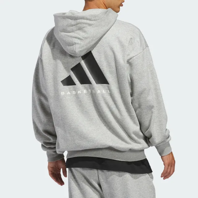 【adidas 愛迪達】Fz Hoody 男款 女款 灰色 中性 運動 國際碼 休閒 連帽 外套 KB7562