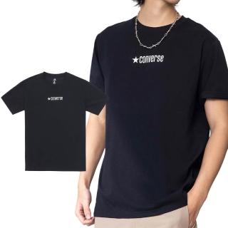【CONVERSE】Sorona Logo Tee 男款 黑色 運動 休閒 上衣 圓領 短袖 UCJ782-023