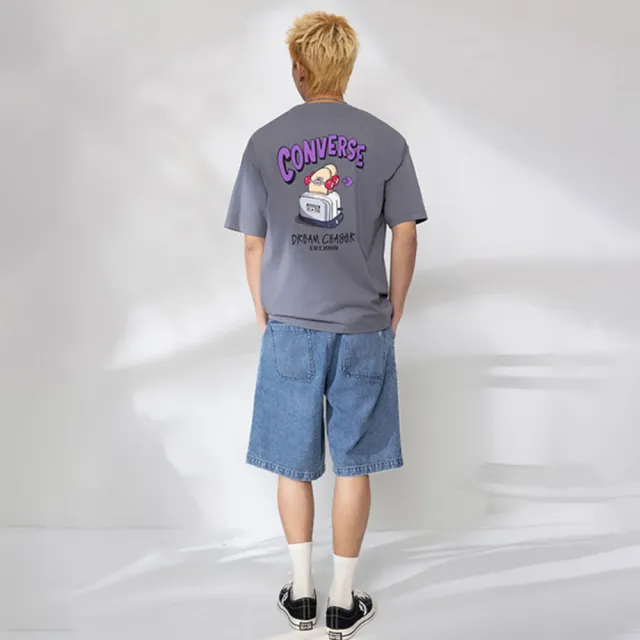 【CONVERSE】短袖上衣 男 TOASTER GRAPHIC TEE QUIET SHADE 灰 MCJ751-G6M