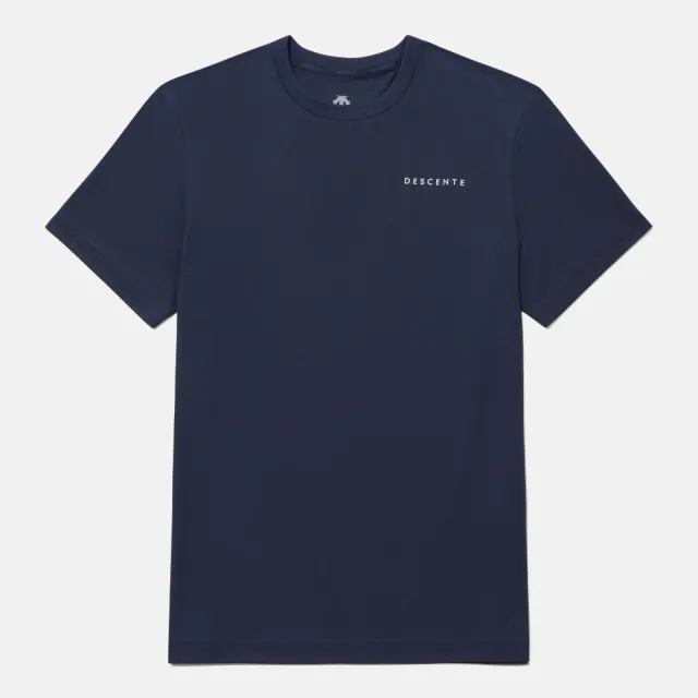 【DESCENTE】短袖上衣 男 女 中性 快排 UNI RAYBLOCK SHORT SLEEVE T-SHIRTS 深藍 SR223UTS47-DNVY