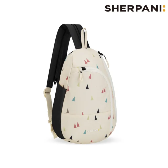 【Sherpani】RFID 防潑水多功能斜肩包 26I Wayfarer 8L|印花米-黑 (RFID屏蔽 撥水 肩背 後