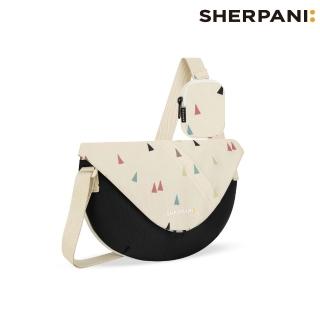 Sherpani RFID 防潑水多功能郵差包 26I Milli 2L｜印花米-黑 (RFID遮蔽 撥水 附零錢包)