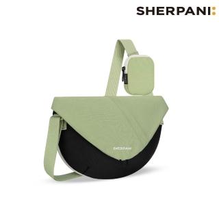 Sherpani RFID 防潑水多功能郵差包 26I Milli 2L｜草綠-黑 (RFID遮蔽 撥水 附零錢包)