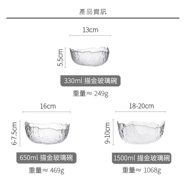 【瑞典廚房】花型沙拉碗三件組 玻璃碗 沙拉碗(三件組)