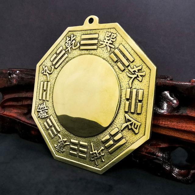 【財神小舖】純銅鎮宅 開光八卦鏡凸鏡 11cm(已開光 除穢 開運 擋煞 化煞 鎮宅)