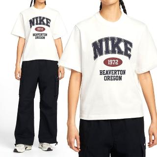 【NIKE 耐吉】As W Nsw Ss Boxy Retro Tee 短袖 女款 白色 寬鬆 印花 T恤 IH0825-133