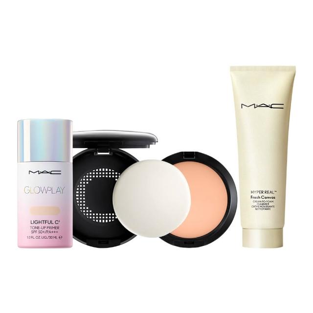 【M.A.C】全新上市 超漾光無瑕全妝組(超漾光高防曬妝前乳SPF50+&超持妝無瑕粉餅SPF15&超持妝無瑕粉餅空盒)