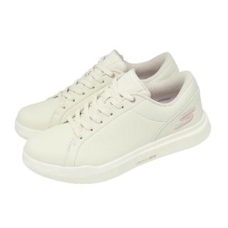 【SKECHERS】高爾夫球鞋 Go Golf Drive 6 女鞋 米 粉紅 防水 皮革 抓地 123128NTMT
