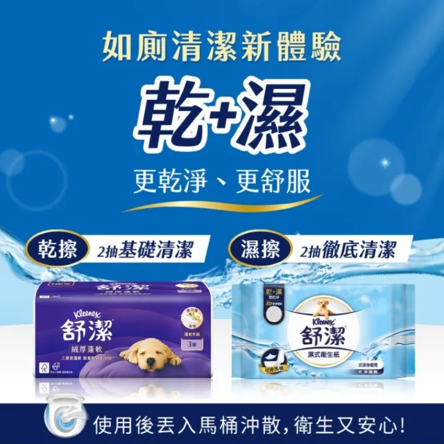 【Kleenex 舒潔】絨厚蓬軟三層抽取衛生紙 100抽x30包/箱