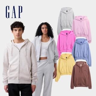 【GAP】Gap Logo刷毛拉鍊連帽外套-多款任選(887723&887221)