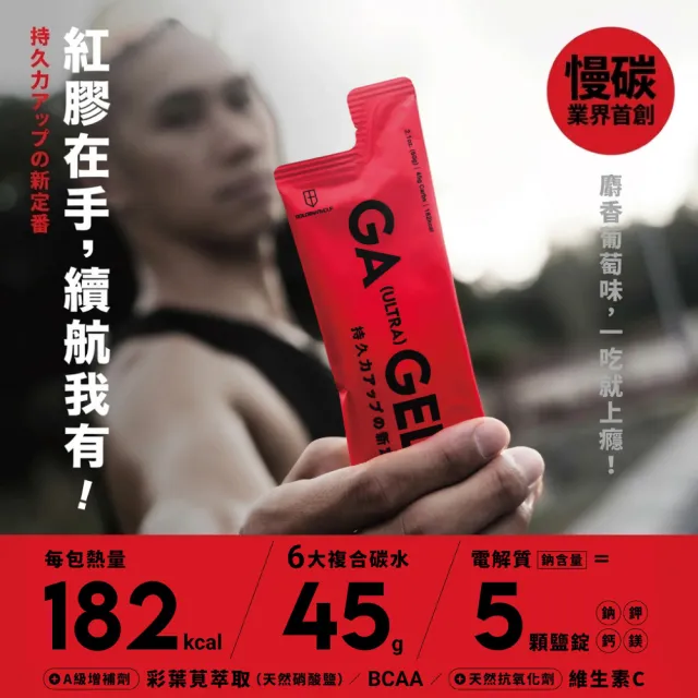 【GA 黃金甲】Ultra能量膠 10包/盒 (BCAA 能量果凍 運動 電解質)