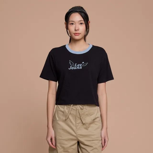【Lee】女裝 短袖T恤 / 短版 Lee Jeans羽翼印花 共3色 季節性版型 / LB602058721 LB602058K11 LB602058K14