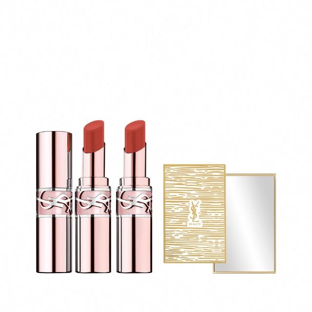 【YSL】官方直營 情挑誘光潤唇膏2入組(水潤唇膏/精品潤唇膏/護唇膏)