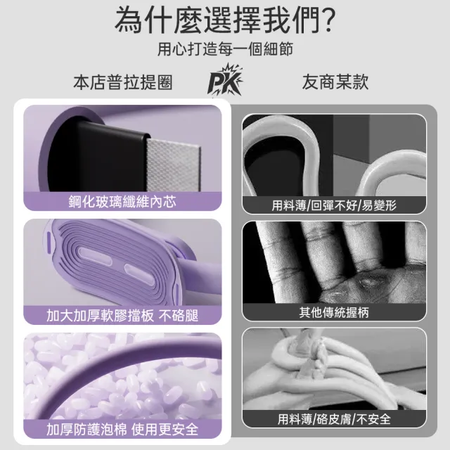 【巧可】普拉提圈 瑜伽圈 抗抗阻圈 四肢阻力圈 老年人腿部肌肉訓練器 夾腿阻力圈 綁帶款2026新款