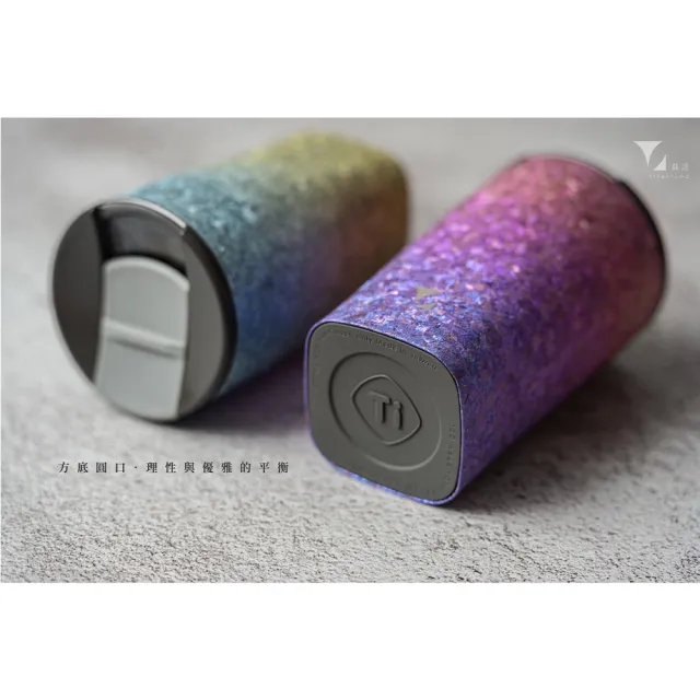 【Titanium 鈦造】鈦方杯 浮生若夢系列-月 雙層結構 300ml 木盒裝(鈦保溫杯 隨行杯 環保杯 鈦金屬 鈦杯)