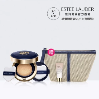 【Estee Lauder 雅詩蘭黛】粉持久天生美肌氣墊粉餅(SPF20-25/PA+++/一盒2蕊液態粉餅/IU同款/防曬)
