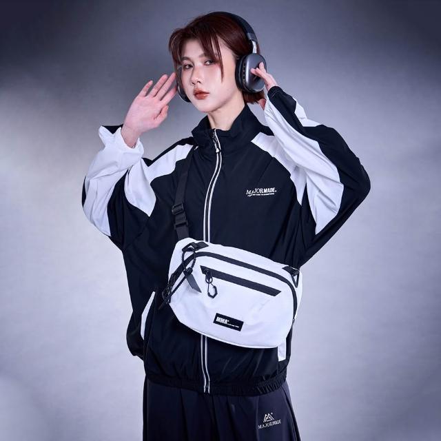 【MAJOR MADE】立體格紋防潑水斜背包(機能包/休閒包/斜背包)