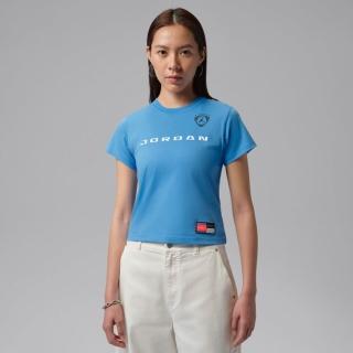 【NIKE 耐吉】短袖上衣 女 AS W J BRK SS SHGF GFX TEE FC 喬丹 舒適 柔軟 藍 (IR8804412)