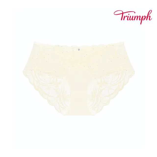 【Triumph 黛安芬】Premium 晶緻微燦 中腰平口內褲(香草白)