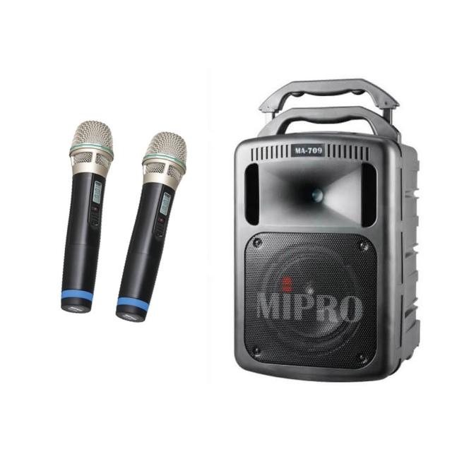【MIPRO】MA-709 配2手握式麥克風32H(豪華型手提式無線擴音機/嘉強公司貨)