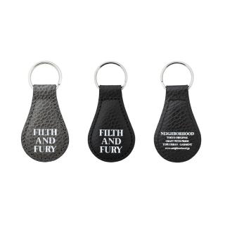 【NEIGHBORHOOD】Leather Keyholder 灰/黑 鑰匙圈 261MVNH-AC03