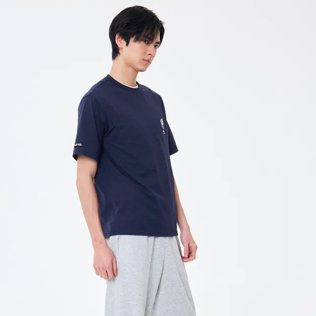 【5th STREET】中性 短袖 短t 上衣 t恤 TEE 涼感衣 深藍(571057)