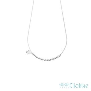 【CLIO BLUE】珍珠小魚純銀項鍊 925純銀 銀珠項鍊 小魚情人魚 雙魚(法國巴黎品牌/925純銀)