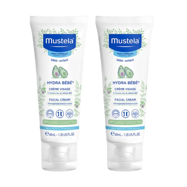 【Mustela 慕之恬廊】潤面乳霜 40ml 兩入組(國際航空版)