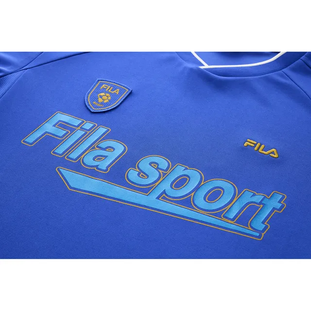 【FILA】FILA 男短袖圓領T恤-電靛藍 1TEA-1501-AB