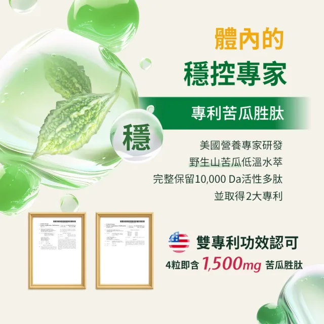 【BHK’s】專利苦瓜胜肽EX 素食膠囊 1盒(60粒/盒)