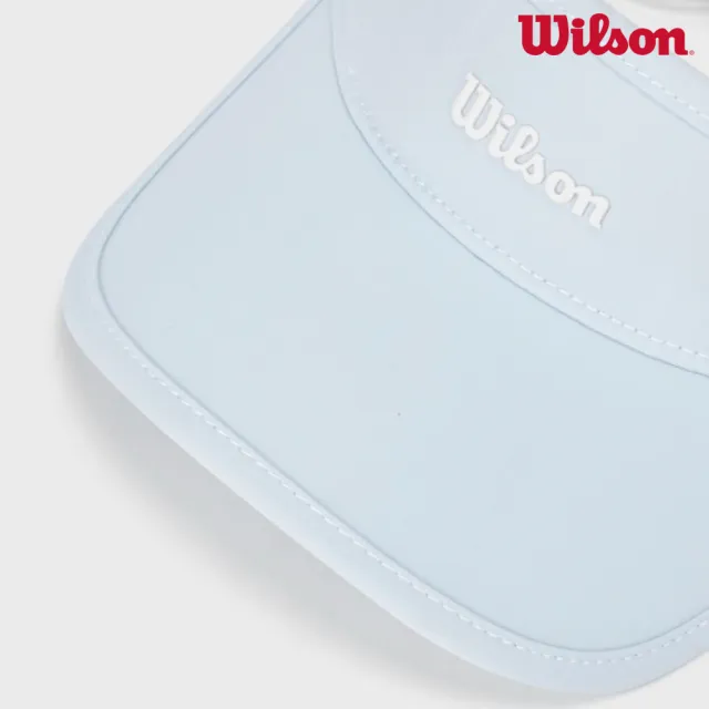 【WILSON】Court Sweatband Visor  中性 配件 中空帽 暮藍色 WA00080U016001