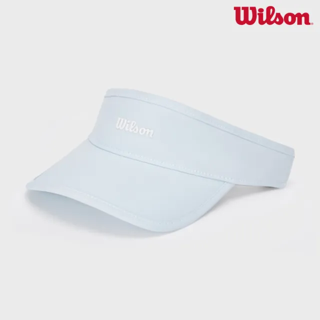 【WILSON】Court Sweatband Visor  中性 配件 中空帽 暮藍色 WA00080U016001