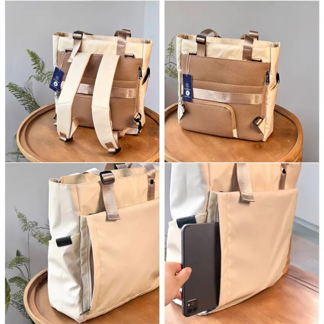 【WHOSE BAG】防潑水多功能育兒後背包 2WAY托特包 媽媽包 爸爸包 NO.WBKK071