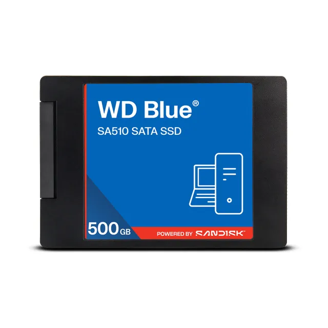 【WD 威騰】WD BLUE 藍標 SA510 500GB 2.5吋 SATA SSD(WDS500G5B0A-00LMP0)