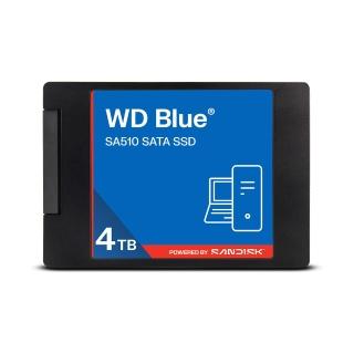 【WD 威騰】WD BLUE 藍標 SA510 4TB 2.5吋 SATA SSD(WDS400T5B0A-00LMP0)