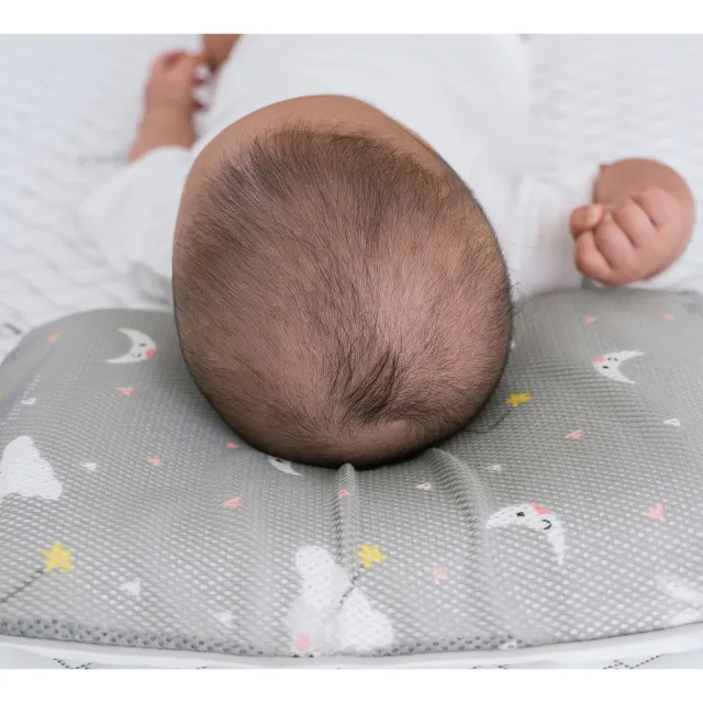【GIO Pillow】超透氣護頭型嬰兒枕 枕套2入組 M號(寶寶枕頭 新生兒枕頭 防扁頭護頭枕 可水洗枕)