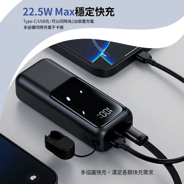 MCK 10000mah 自帶線顯屏行動電源 MCK-NPCG
