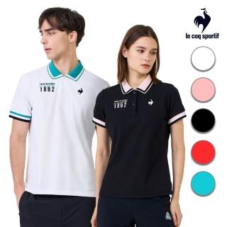 【LE COQ SPORTIF 公雞】吸濕排汗短袖POLO衫 男女款 5色 LWX21341 LWX22341