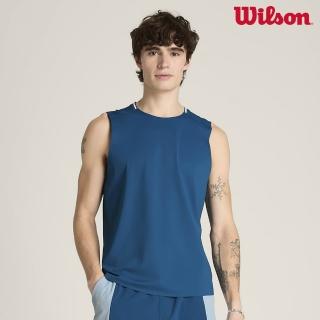 【WILSON】Elite Performance Tank 男款 服飾 運動背心 藍色 WM00454U089001